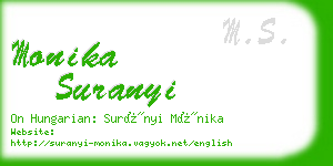 monika suranyi business card
